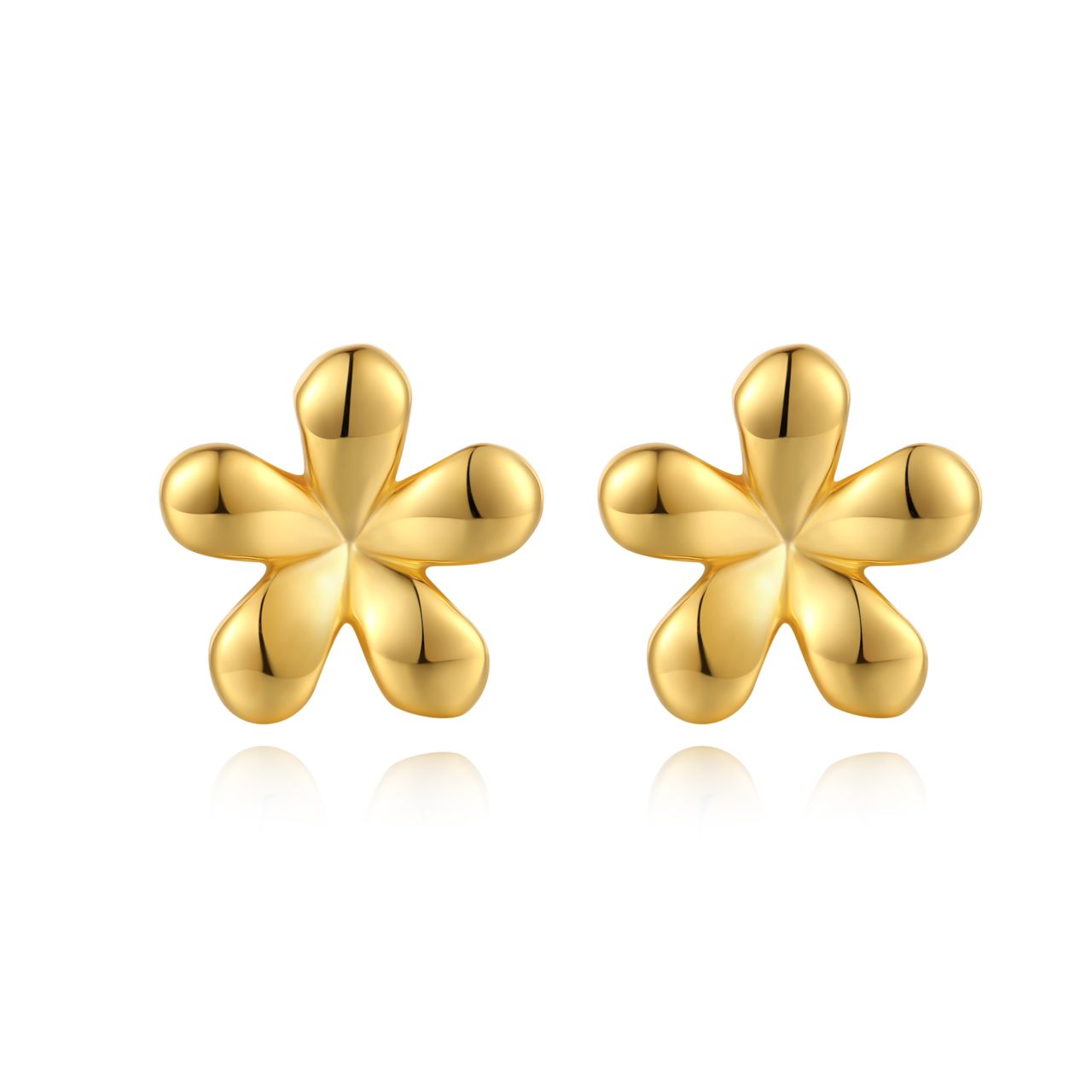 Blossom Earrings in Sterling Silver - Gold Plated