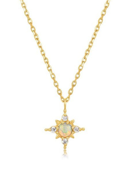 Opal Star Pendant - Gold Plated