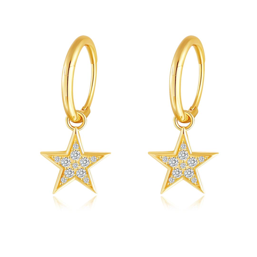 Star Gazer Earrings - Gold Plated