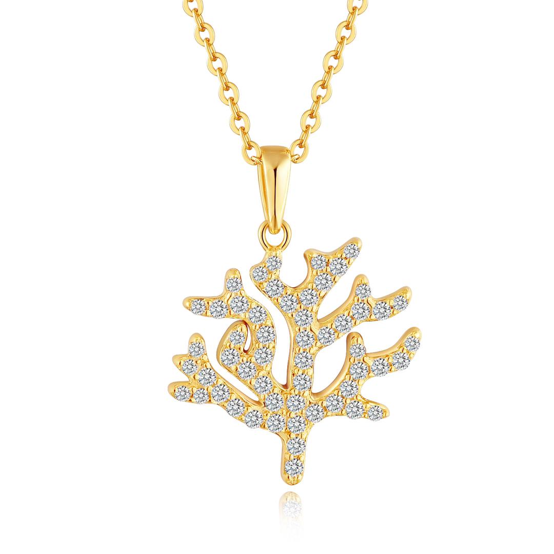 Coral Pendant - Gold Plated