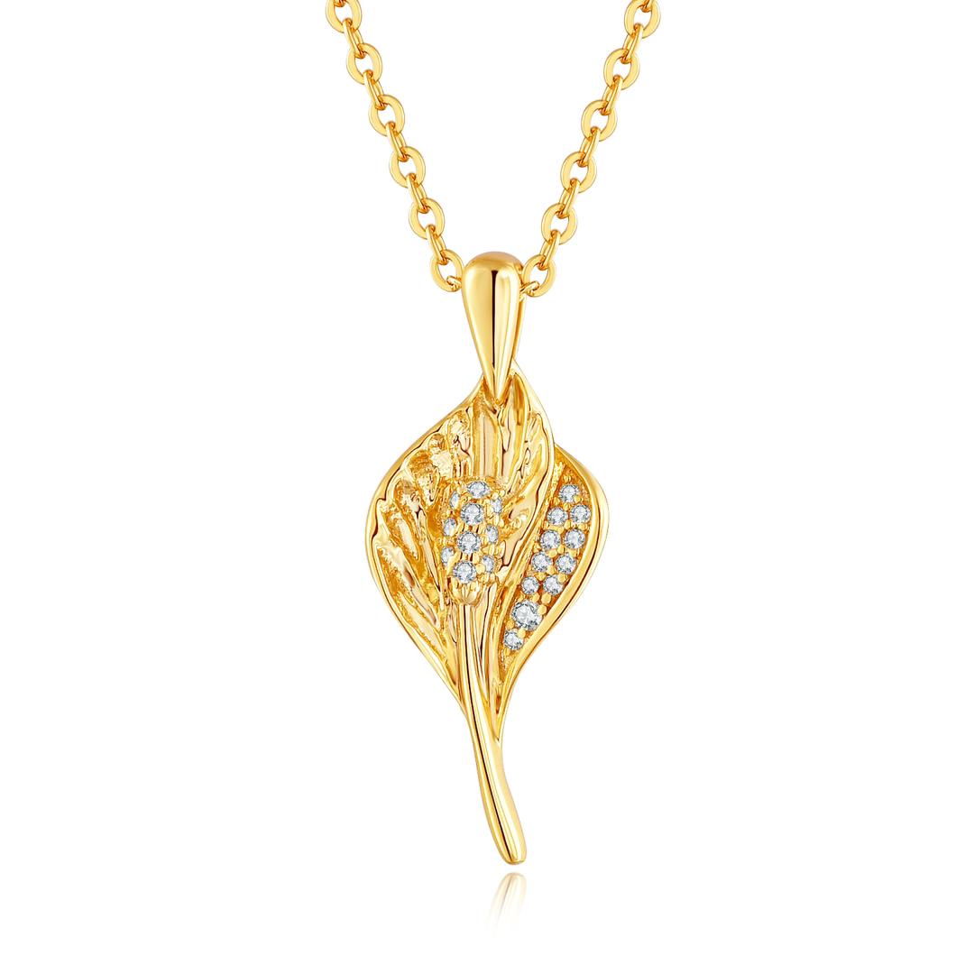 Peace Lily Pendant - Gold Plated