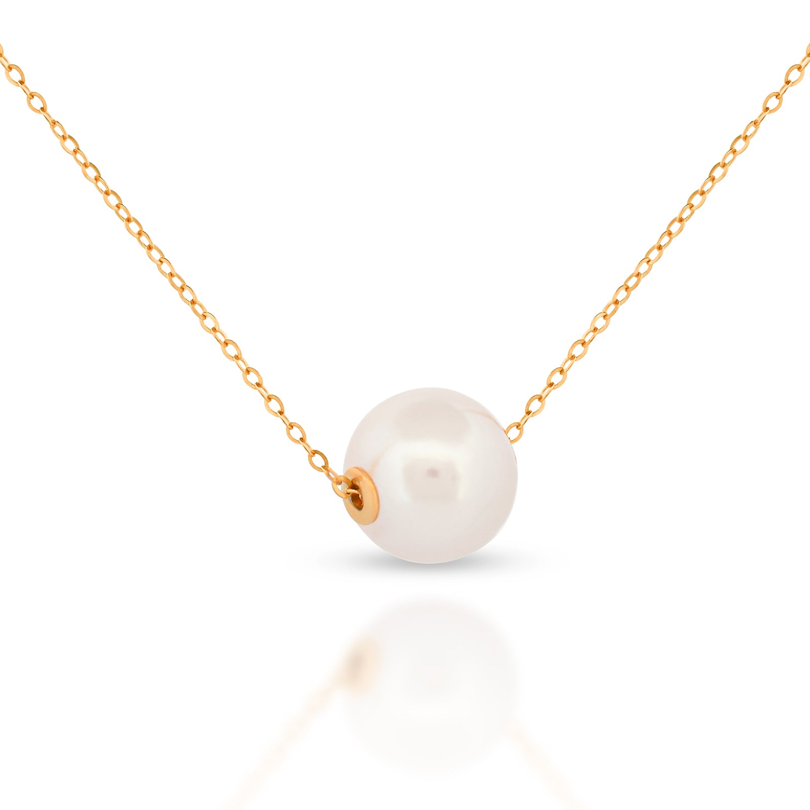 Akoya 18ct Gold Floating  Pearl Pendant