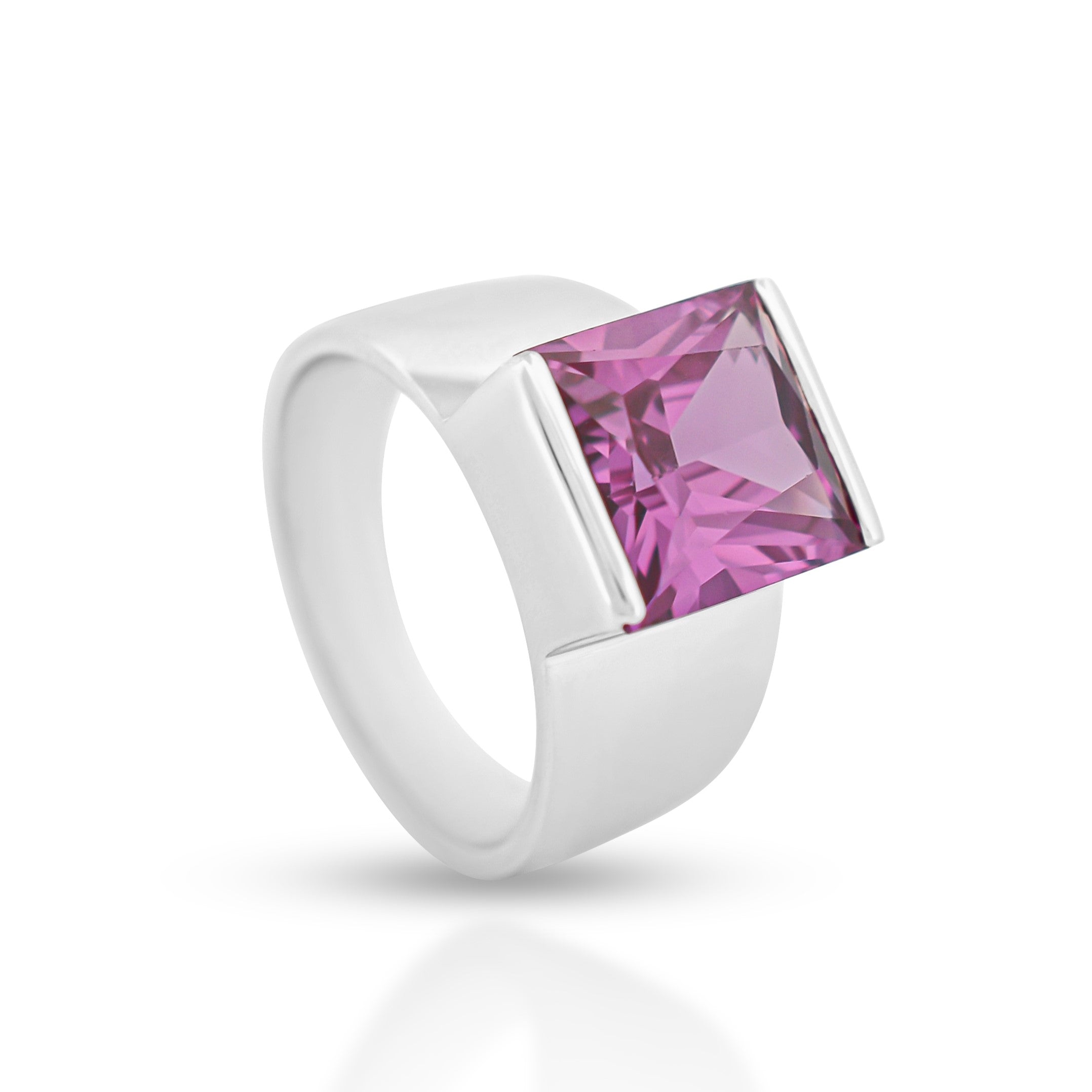 Grace Purple Sapphire Ring in Sterling Silver